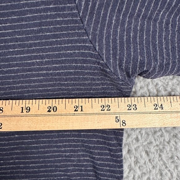 Vintage Polo Ralph Lauren Sweatshirt Mens Large Navy Striped 90s Crewneck Pony - Picture 5 of 8